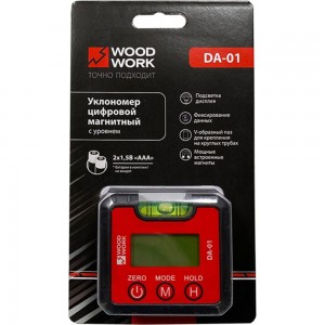Цифровой магнитный уклономер с уровнем WOODWORK DA-01