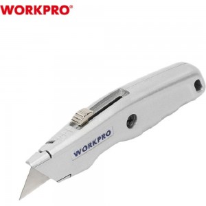 Строительный выдвижной нож WORKPRO алюминиевый WP213006