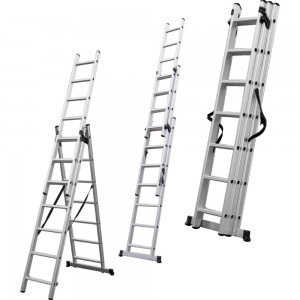 Универсальная трехсекционная лестница WORKY 3x9, высота 2.59/4.30/6.02 м ARD128289