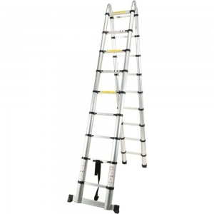 Телескопическая лестница-стремянка WORKY 2.8м/5.6м, 9/18 ступеней ARD128098