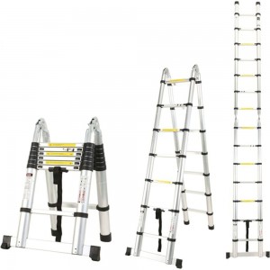 Телескопическая лестница-стремянка WORKY 1.6м/3.2м, 5/10 ступеней ARD128094