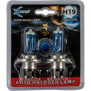 Автомобильная лампа XENITE H19, SUPER WHITE+30%, 2 шт. 1007150