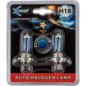 Автомобильная лампа XENITE H18, SUPER WHITE+30%, 2 шт. 1007149