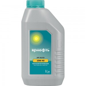 Моторное полусинтетическое масло Ярнефть SAE 10W-40 API SG/CD СТАНДАРТ, 1л 1511