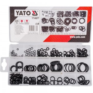 Набор резиновых прокладок YATO 225 шт. пластиковый кейс YT-06877