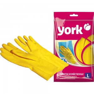 Резиновые перчатки YORK L 092010
