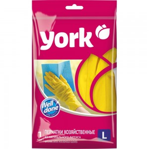 Резиновые перчатки YORK L 092010