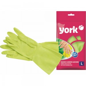 Резиновые перчатки YORK Алоэ, р. L 092140