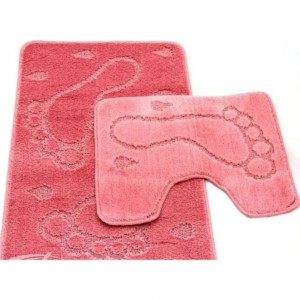Набор ковриков для ванной Zalel 2 шт,. 60x100 розовый 00001406