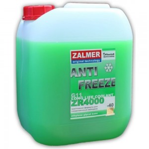 Антифриз ZALMER Antifreeze ZR4000 LLC G11 зеленый -40С 10кг ZR40G010