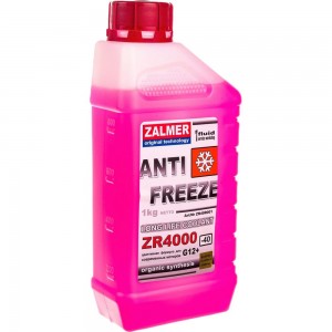 Антифриз ZALMER Antifreeze ZR4000 LLC G12+ красный -40С 1кг нетто ZR40R001