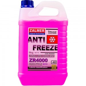 Антифриз ZALMER Antifreeze ZR4000 LLC G13 фиолетовый -40С 5кг ZR40V005