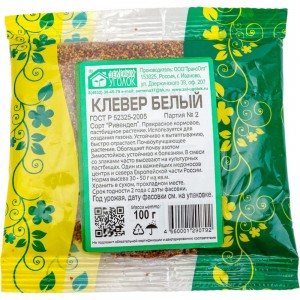Семена Зеленый уголок Клевер белый 0.1 кг 4660001290792