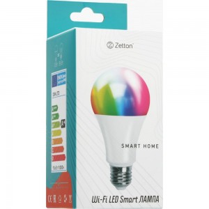 Умная лампа Zetton LED RGBW Wi-Fi Bulb E27 10Вт ZTSHLBRGBE271RU