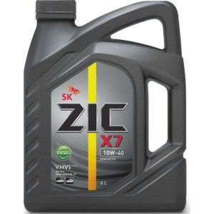 Масло синтетическое (E7, X7 10w40; Diesel; CI-4/SL; 6 л) для коммерческих авто ZIC 172607