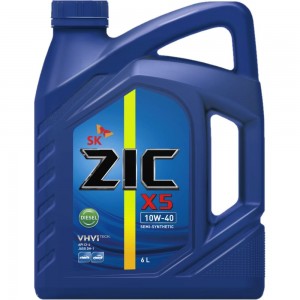 Масло полусинтетическое (X5; 10w40; Diesel; 6 л) для дизельных двигателей легковых авто ZIC 172660