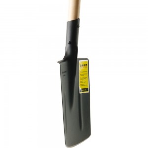 Штыковая прямоугольная лопата с деревянным черенком и ручкой ZINLER 740 мм Z1.8H2G