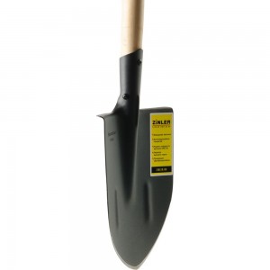 Копальная остроконечная лопата с деревянным черенком и ручкой ZINLER 740 мм Z1.3H2G
