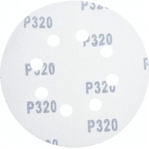 Круги шлифовальные наждачные на липучке (10 шт; 125 мм; P320; 8 отверстий) ZOLDER Z-108-3208