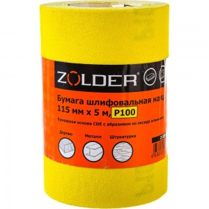 Бумага шлифовальная наждачная (5 м; 115 мм; Р100) ZOLDER Z-105-5-100