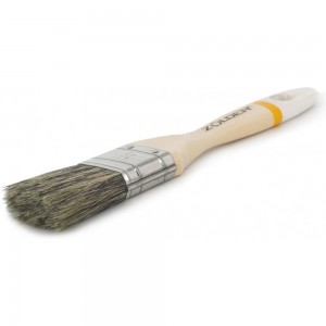 Плоская кисть для алкидных эмалей и грунтовок ZOLDER 38 х 13 мм, смешанная щетина, деревянная ручка en03813