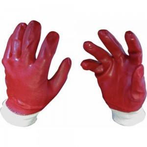 Хлопчатобумажные перчатки ZOLDER, полный облив ПВХ, с манжетой на резинке, размер 10, PVC003