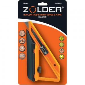 Нож для подрезания обоев в углах ZOLDER Master с сегментированным лезвием, 18 мм 518