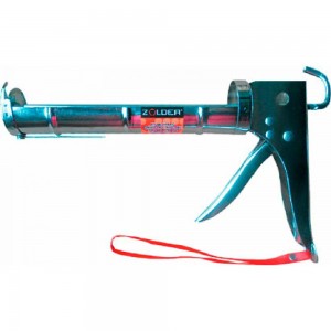 Пистолет для герметиков ZOLDER Люкс оцинкованный, полукорпусный, зубчатый шток 1/24 С803