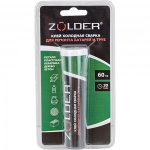 Клей холодная сварка ZOLDER для ремонта батарей и труб, 60 гр ЭК000140560