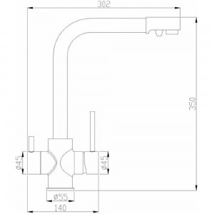 Смеситель ZorG Steel Hammer SH 552 CR