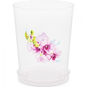 Цветочный горшок для орхидеи ЗПИ «Альтернатива» Декор 3.5 л, прозрачный М1606